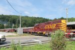 GSMR 1751 running along side the steam train